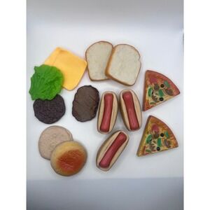 Vintage MTC Random Food Lot Hot Dogs Cheeseburgers Steak Bread Play‎ Food 80s